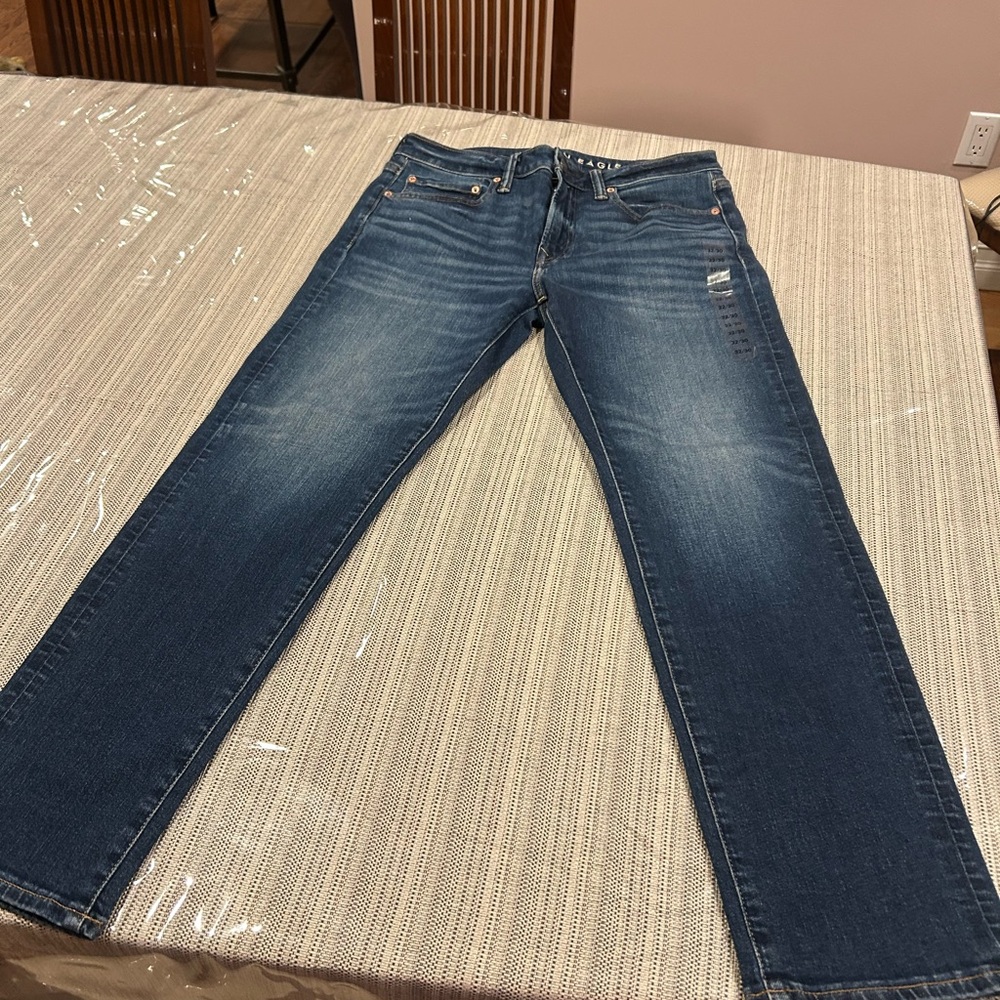 American Eagle Outfitters Men's Blue Straight Jeans